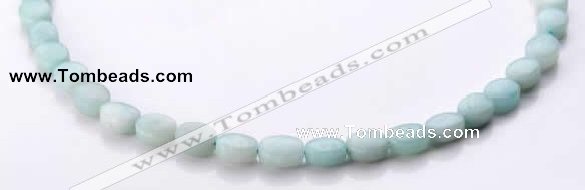 CAM37 5*7mm natural amazonite flat oval gemstone beads Wholesale