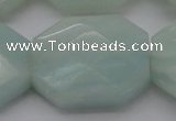 CAM370 15.5 inches 25*30mm faceted octagonal amazonite beads