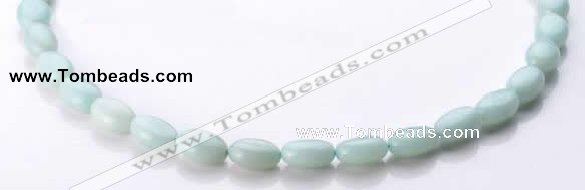 CAM38 flat oval natural amazonite 8*12mm beads Wholesale