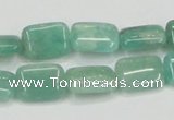 CAM405 15.5 inches 10*14mm rectangle natural russian amazonite beads