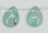 CAM417 15.5 inches 18*25mm flat teardrop natural russian amazonite beads