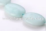 CAM43 flat oval 18*25mm natural amazonite beads wholesale