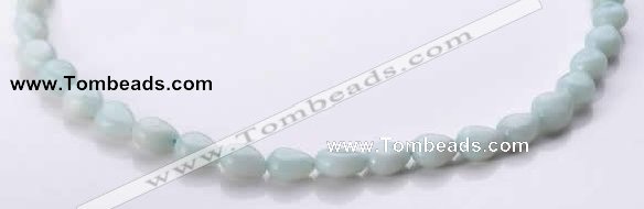 CAM44 8*10mm natural amazonite flat teardrop beads Wholesale