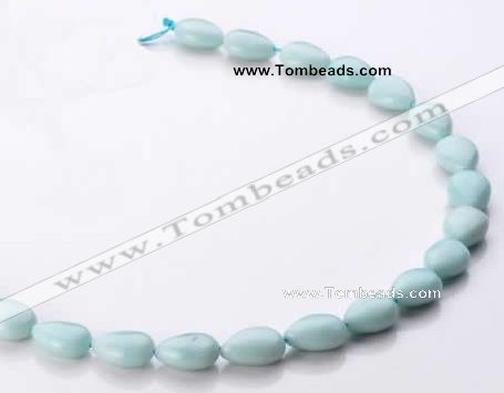 CAM46 10*14mm natural amazonite flat teardrop beads Wholesale