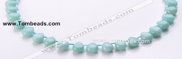 CAM52 8*11mm flat teardrop natural amazonite gemstone beads