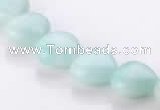 CAM54 heart 12*12mm natural amazonite gemstone beads Wholesale