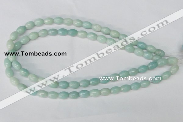 CAM602 15.5 inches 8*11mm rice Chinese amazonite gemstone beads