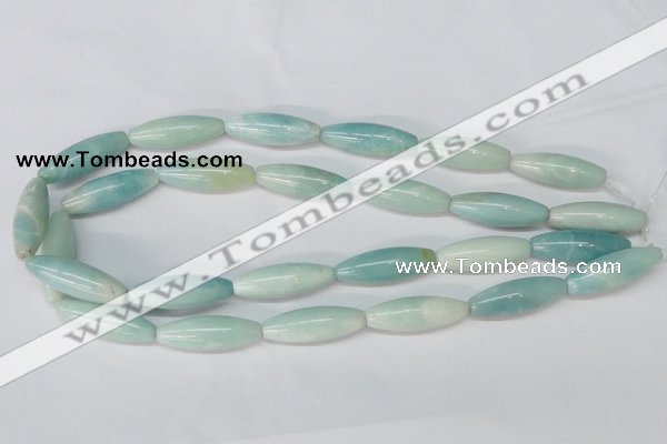 CAM603 15.5 inches 10*30mm rice Chinese amazonite gemstone beads