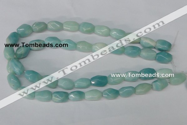 CAM609 15.5 inches 13*18mm faceted nugget Chinese amazonite beads