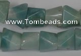 CAM612 15.5 inches 12*16mm pyramid Chinese amazonite gemstone beads