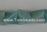 CAM613 15.5 inches 15*20mm pyramid Chinese amazonite gemstone beads