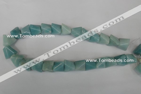 CAM613 15.5 inches 15*20mm pyramid Chinese amazonite gemstone beads