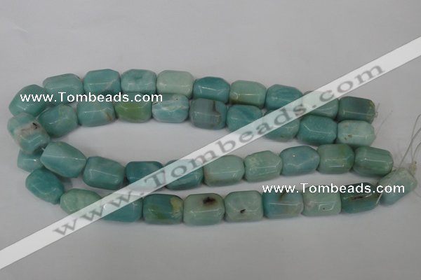 CAM614 15.5 inches 14*20mm faceted nuggets Chinese amazonite beads