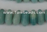 CAM615 15.5 inches 8*18mm faceted rondelle Chinese amazonite beads