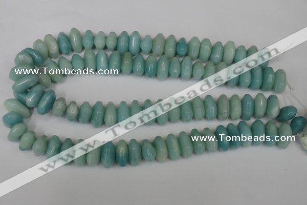 CAM615 15.5 inches 8*18mm faceted rondelle Chinese amazonite beads