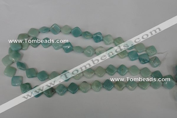 CAM626 15.5 inches 12*12mm diamond Chinese amazonite gemstone beads