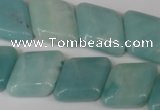 CAM627 15.5 inches 17*17mm diamond Chinese amazonite gemstone beads