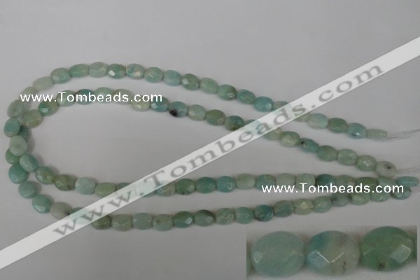 CAM632 15.5 inches 8*10mm faceted oval Chinese amazonite gemstone beads