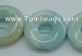 CAM653 15.5 inches 25mm donut amazonite beads wholesale