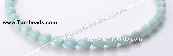 CAM66 8*10mm teardrop natural amazonite gemstone beads Wholesale