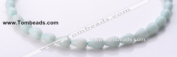 CAM67 teardrop 8*12mm natural amazonite gemstone beads Wholesale