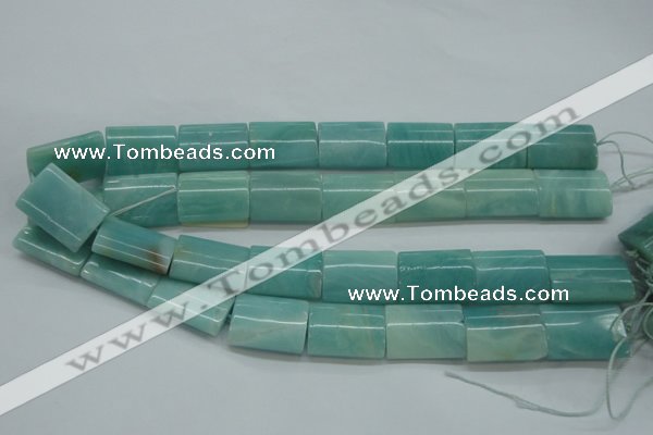 CAM672 15.5 inches 18*25mm flat tube amazonite gemstone beads