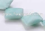 CAM72 7*18*18mm rhombic natural amazonite beads Wholesale