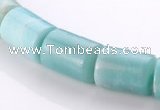 CAM76 13*15mm natural amazonite column gemstone beads Wholesale