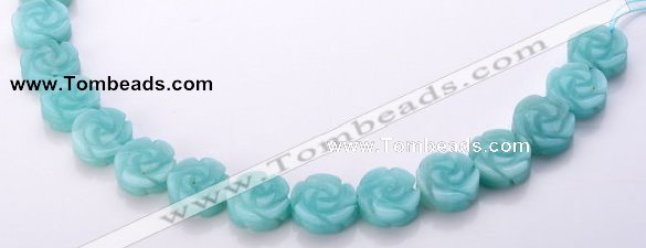 CAM79 natural amazonite 5*14mm carved flower beads Wholesale