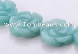 CAM81 carved flower natural amazonite 5*18mm beads Wholesale