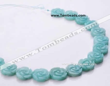 CAM81 carved flower natural amazonite 5*18mm beads Wholesale