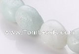 CAM82 10*11mm irregular pebble natural amazonite beads wholesale