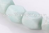 CAM85 faceted pebble 13*16mm natural amazonite beads wholesale