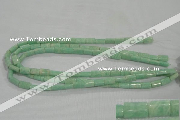 CAM854 15.5 inches 8*12mm flat tube natural Russian amazonite beads