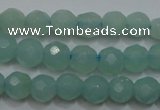 CAM905 15.5 inches 4mm faceted round amazonite gemstone beads wholesale