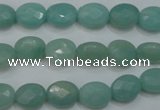 CAM950 15.5 inches 8*10mm faceted oval amazonite gemstone beads wholesale