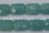 CAM961 15.5 inches 12*16mm faceted rectangle amazonite gemstone beads