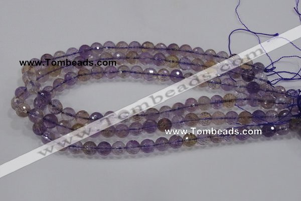 CAN08 15.5 inches 6mm faceted round natural ametrine gemstone beads