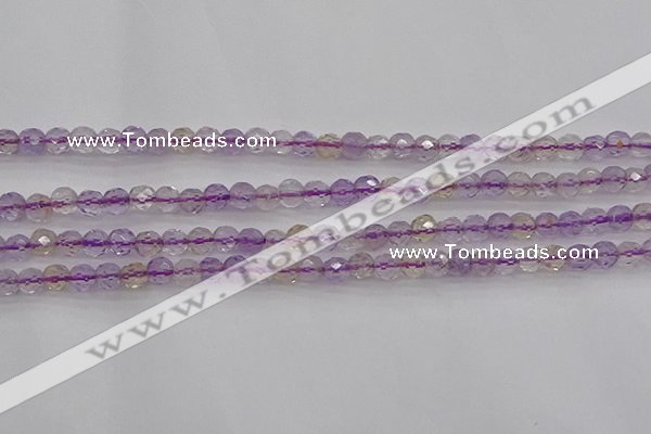 CAN105 15.5 inches 3.5mm faceted round ametrine gemstone beads