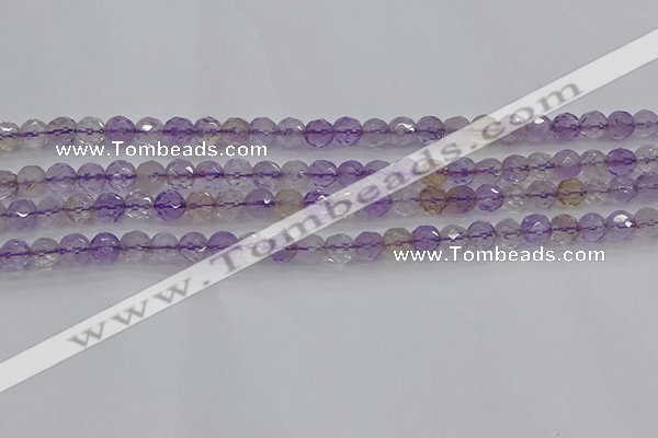 CAN106 15.5 inches 4.5mm faceted round ametrine gemstone beads