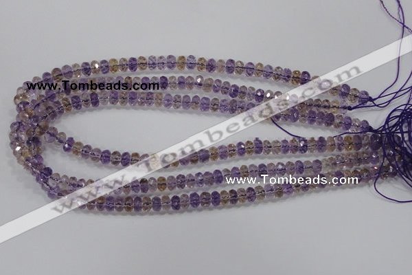 CAN15 15.5 inches 4*6mm faceted rondelle natural ametrine beads