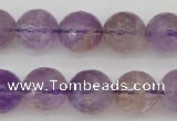 CAN153 15.5 inches 10mm faceted round natural ametrine beads