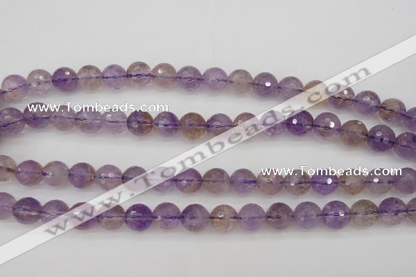 CAN153 15.5 inches 10mm faceted round natural ametrine beads