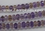 CAN16 15.5 inches 5*8mm faceted rondelle natural ametrine beads