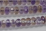 CAN17 15.5 inches 6*10mm faceted rondelle natural ametrine beads