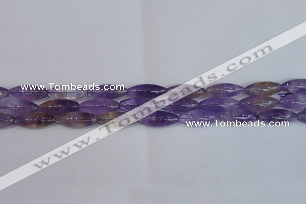 CAN178 15.5 inches 12*30mm rice natural ametrine gemstone beads