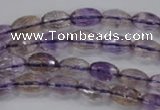 CAN18 15.5 inches 6*10mm faceted rice natural ametrine beads