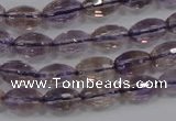 CAN19 15.5 inches 8*12mm faceted rice natural ametrine beads
