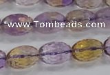 CAN20 15.5 inches 10*14mm faceted rice natural ametrine beads