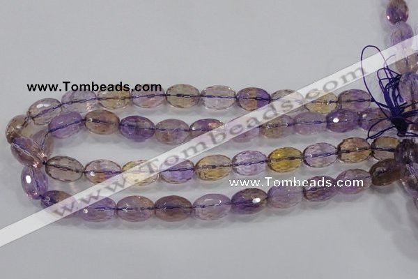 CAN20 15.5 inches 10*14mm faceted rice natural ametrine beads